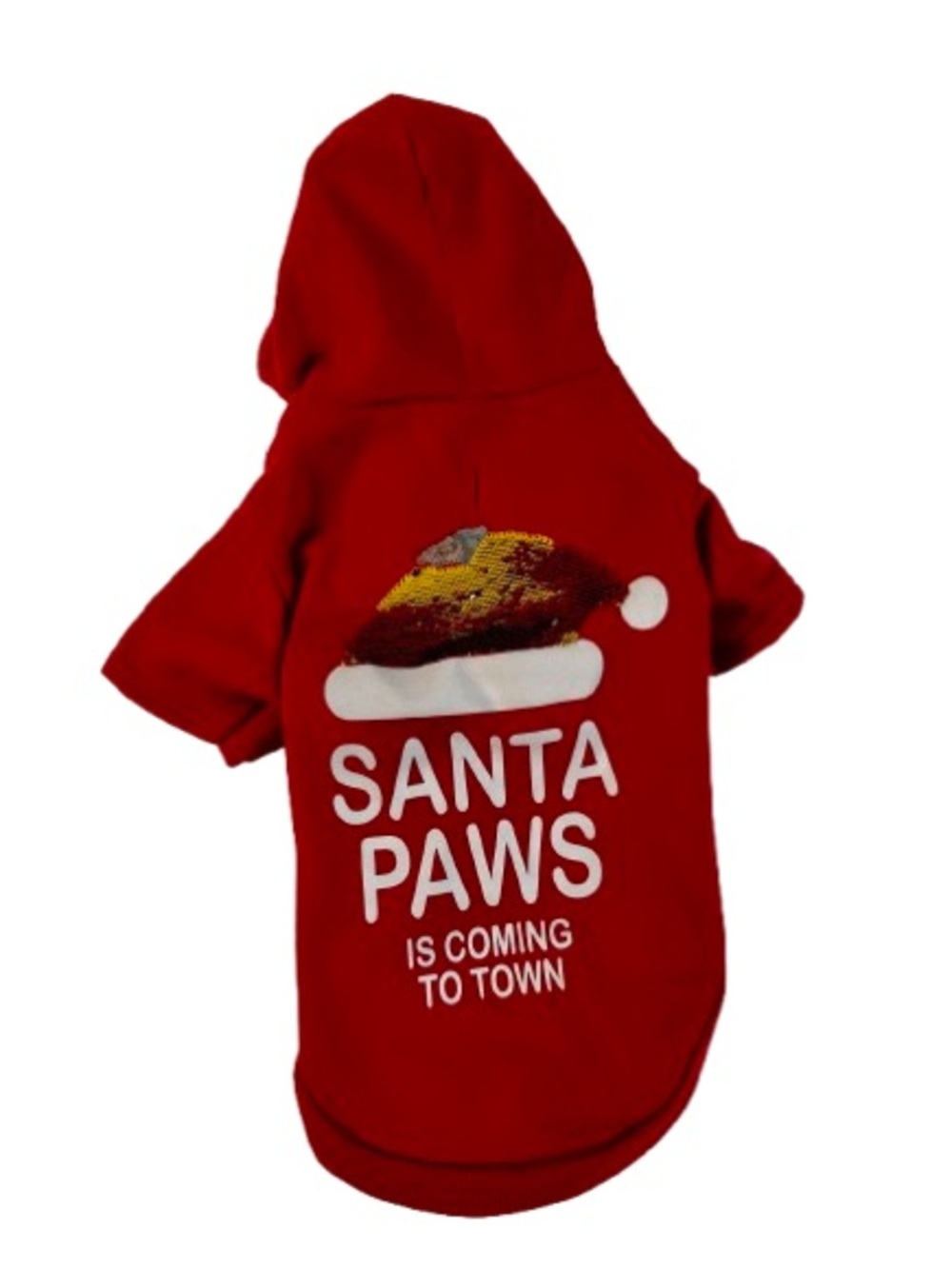 Santa Paws Holiday Dog Hoodie - Red